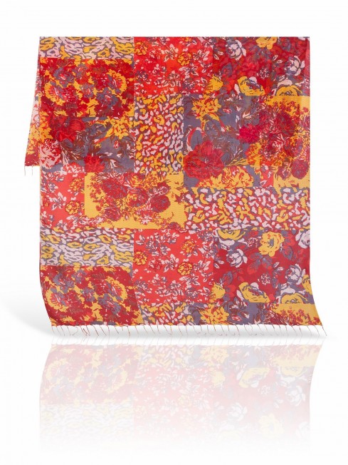 Палантин Женский S30-DENSE.FLORAL/YELLOW